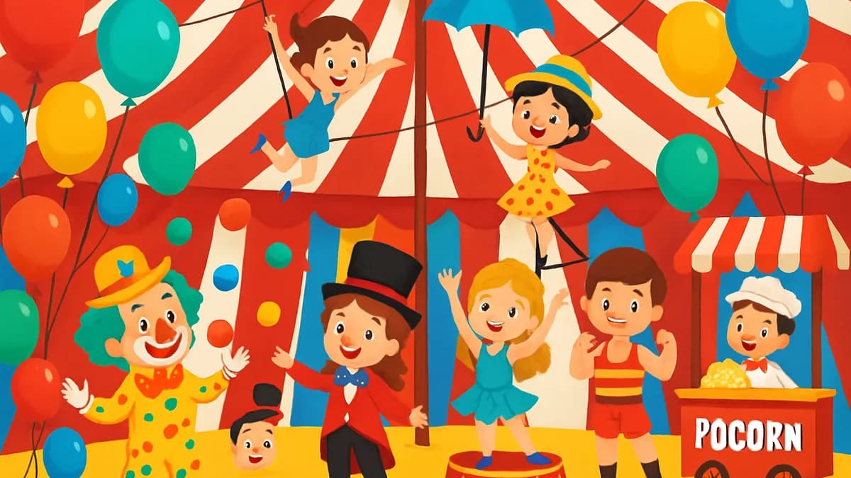 Kindergeburtstag - Zirkus-Party - Manege frei! - Jonglieren, Clown-Späße, Akrobatik und eine echte Zirkus-Vorstellung!