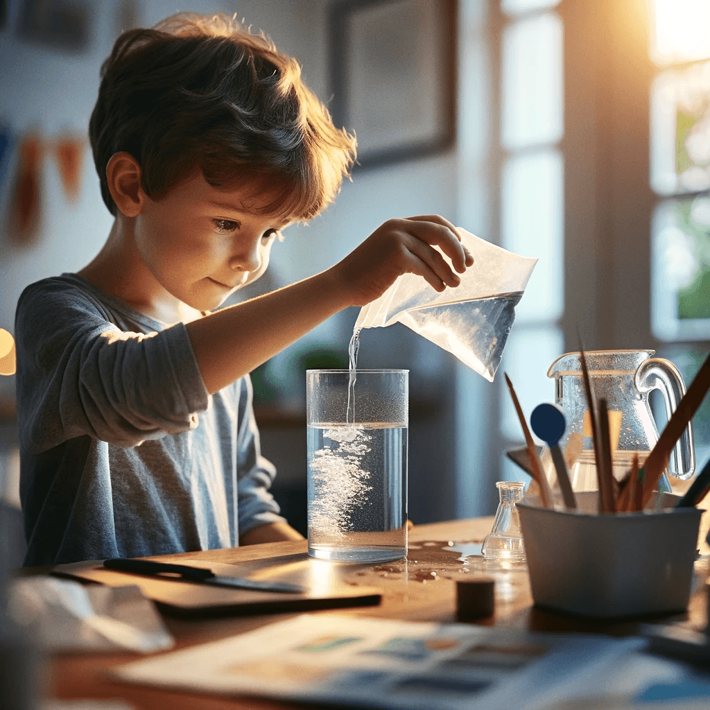 Experiment experimentieren - Das magische umgedrehte Wasserglas