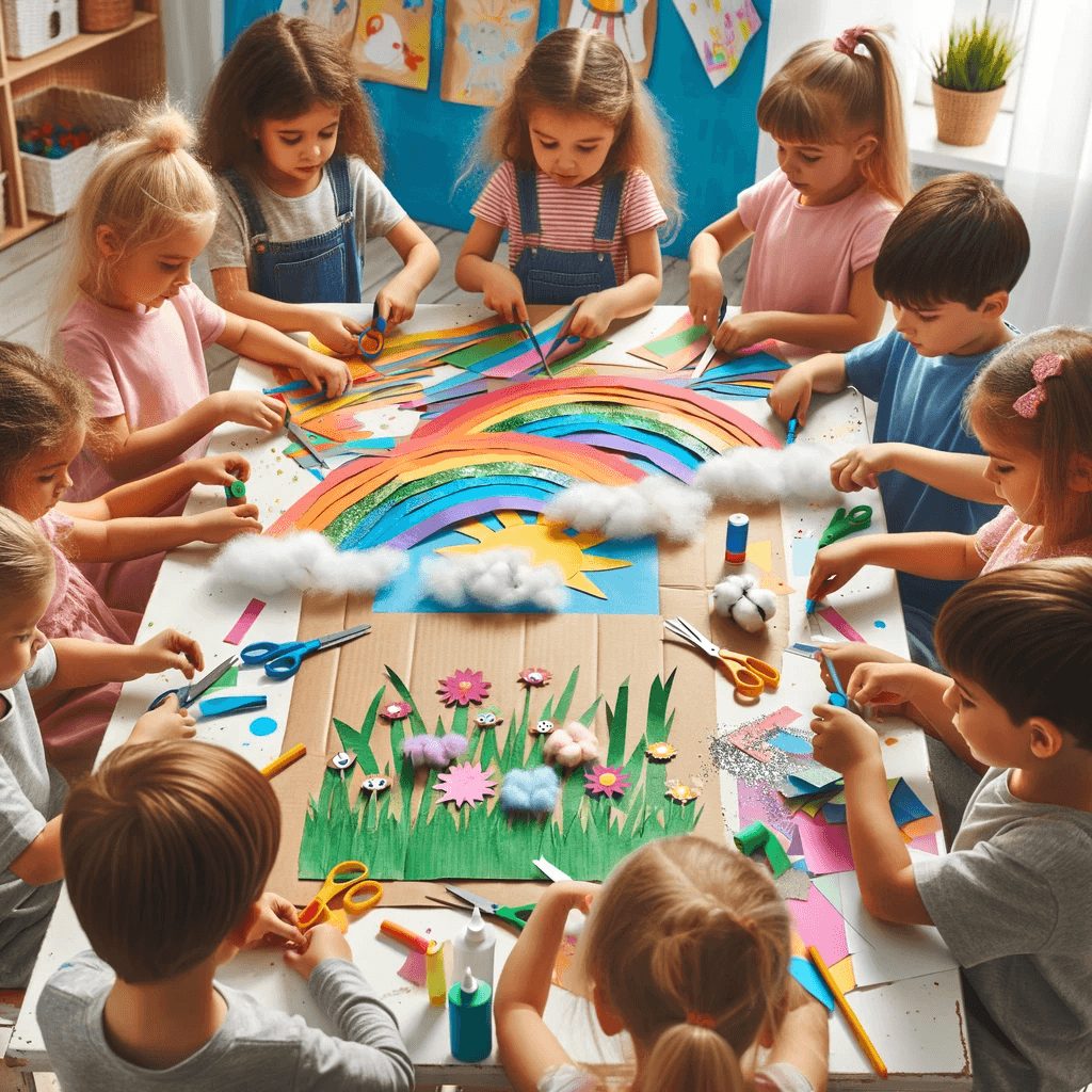 Basteln - Magischer Regenbogen-Garten