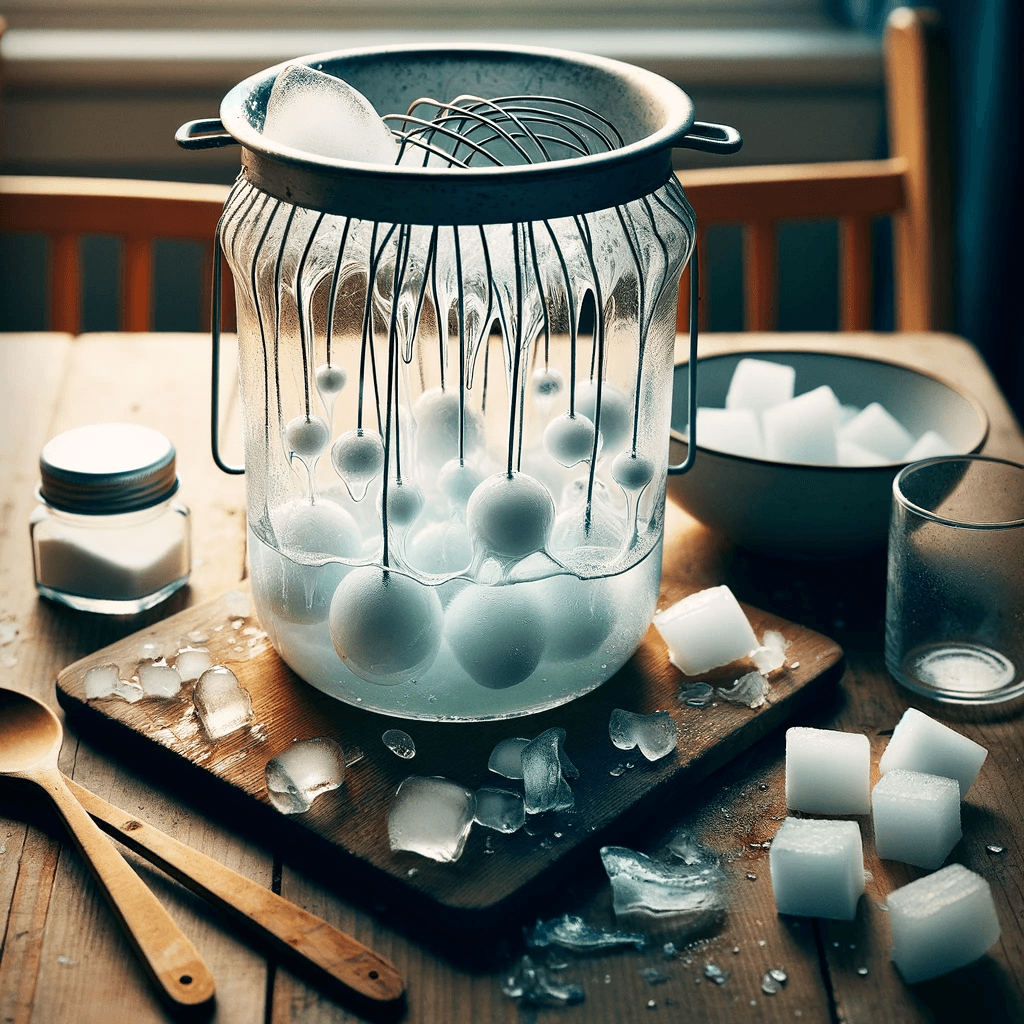 Experiment Ergebnis - Magische Eiswürfel-Ketten