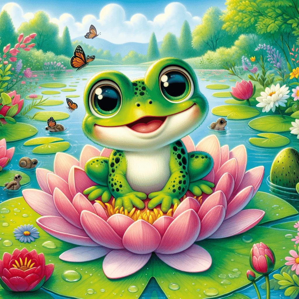 Geschichte - Finn, der mutige Frosch - Finn, der Frosch, erlebt mutige Abenteuer