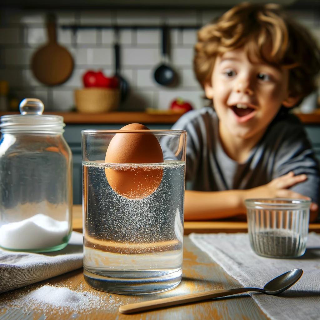 Experiment - Das geheimnisvolle Ei – Schweben oder Sinken? - Ei-Experiment mit Wasser und Salz