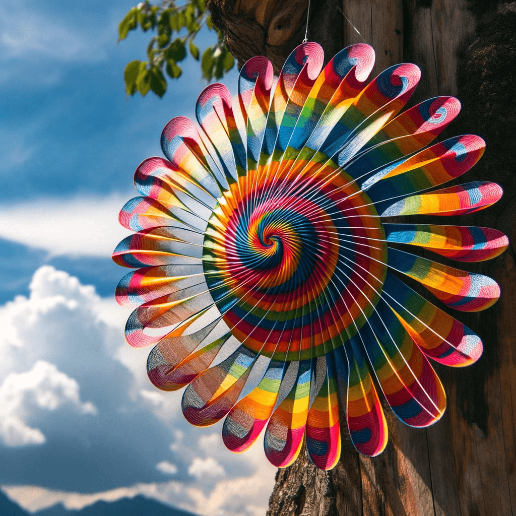 Zauberhafte Windspirale - Bunte Windspirale aus Papptellern basteln