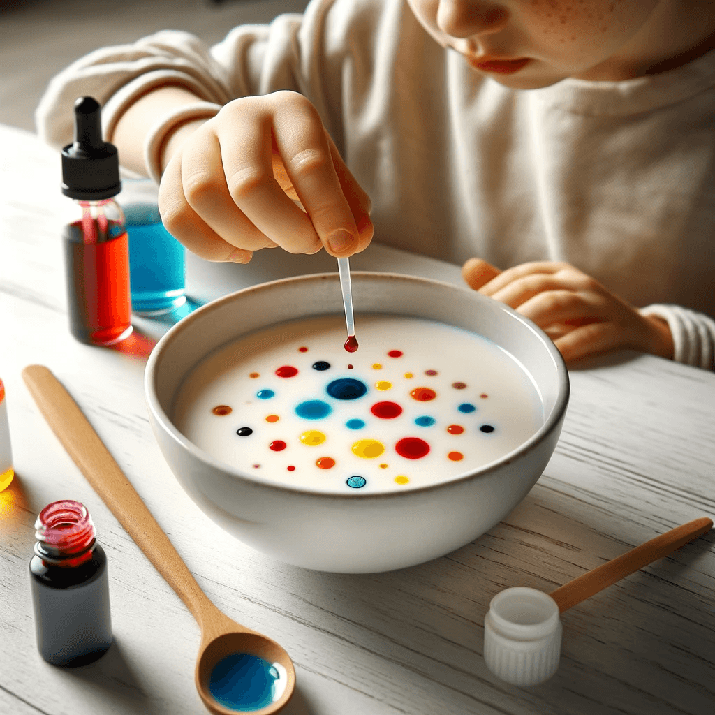 Experiment experimentieren - Farbenfroher Milch-Zauber