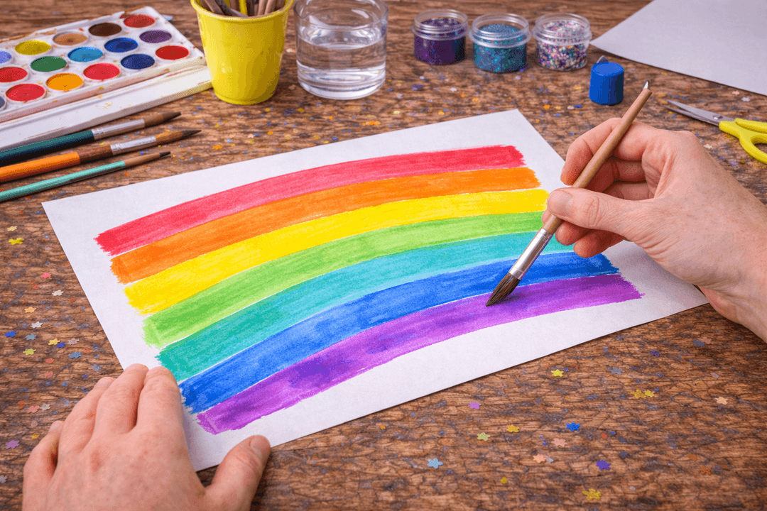 Basteln - Magischer Farben-Regenbogen