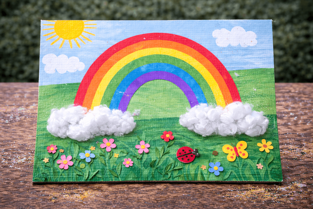 Bastelergebnis - Magischer Regenbogen-Garten