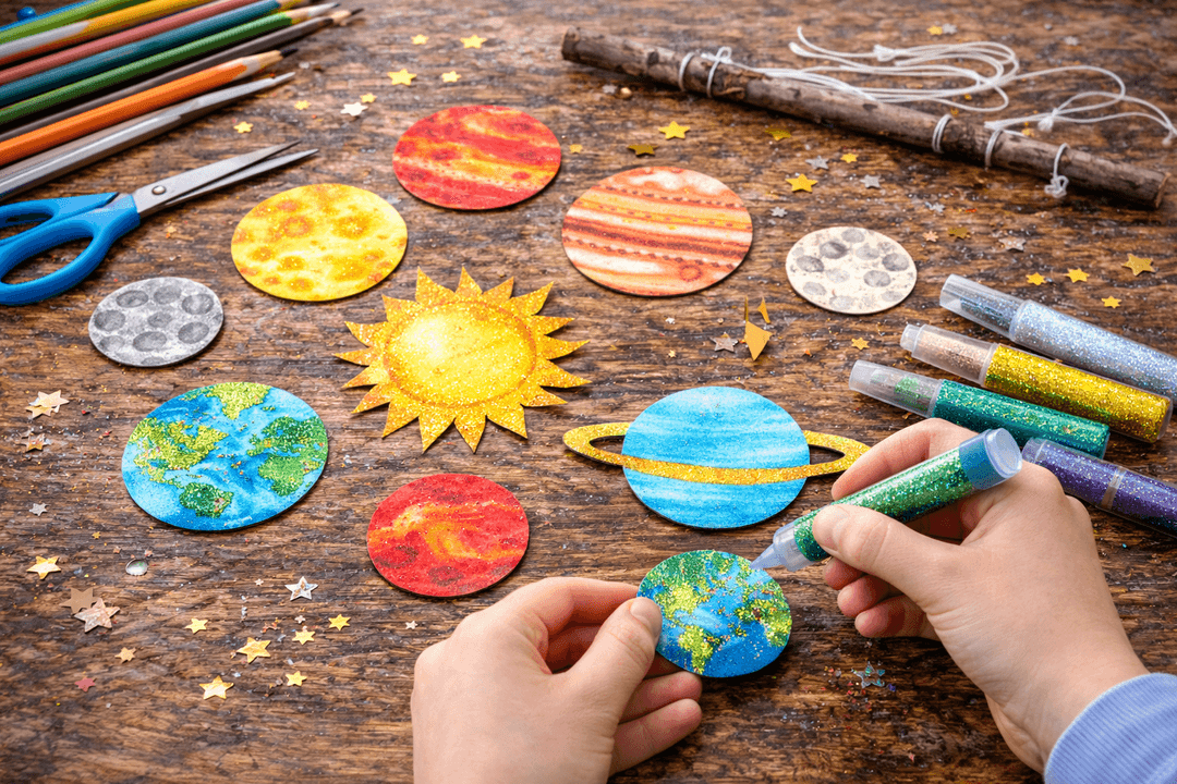 Basteln - Zauberhaftes Weltraum-Mobile