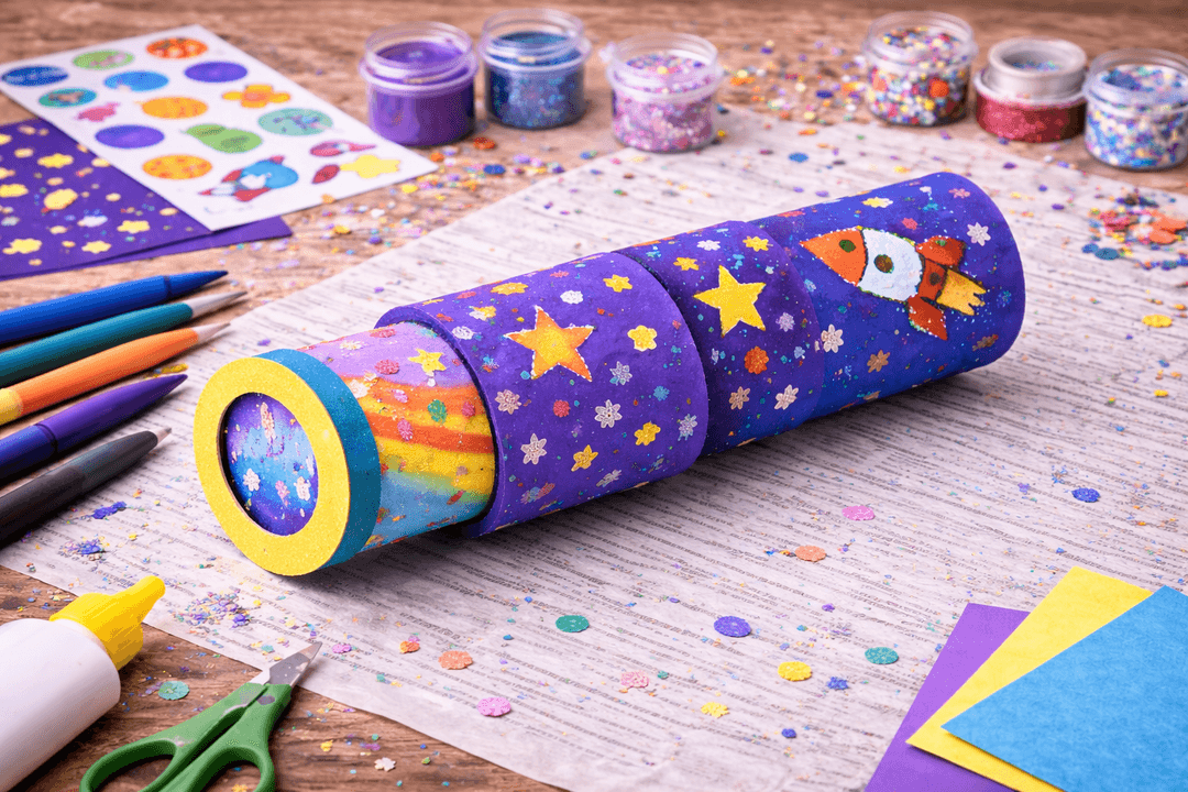 Bastelergebnis - Magisches Fernrohr aus Klopapierrollen