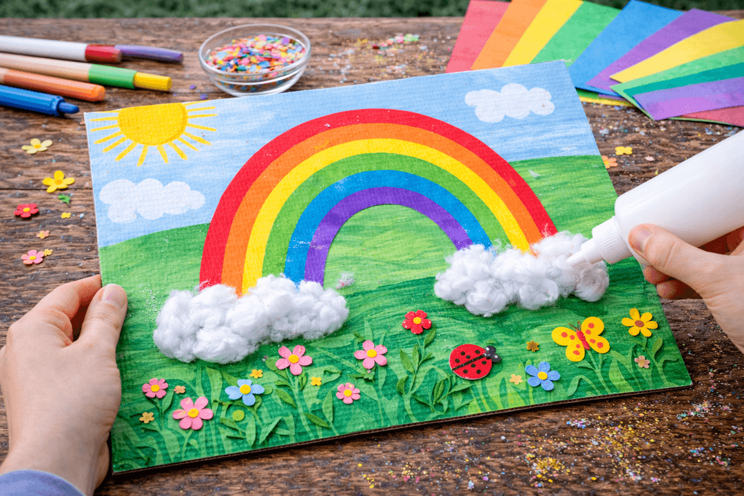 Basteln - Magischer Regenbogen-Garten