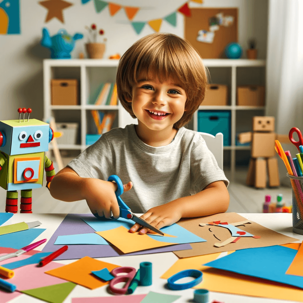 Basteln - Lustiger Papier-Roboter