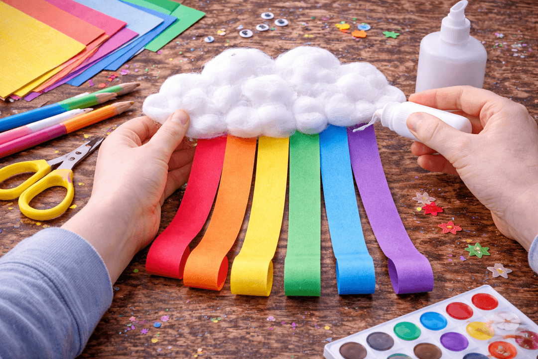 Basteln - Freundlicher Papier-Regenbogen