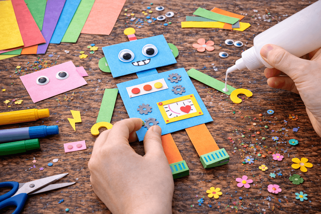 Basteln - Lustiger Papier-Roboter