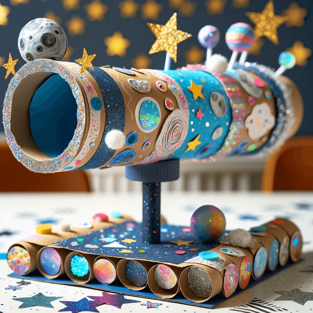 Bastelergebnis - Magisches Fernrohr aus Klopapierrollen