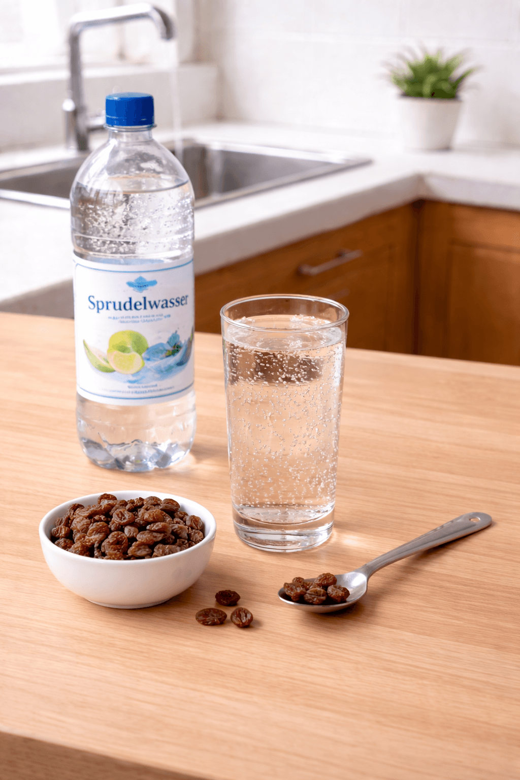 Experiment experimentieren - Tanzende Rosinen: Experiment mit Sprudelwasser ab 4 Jahren
