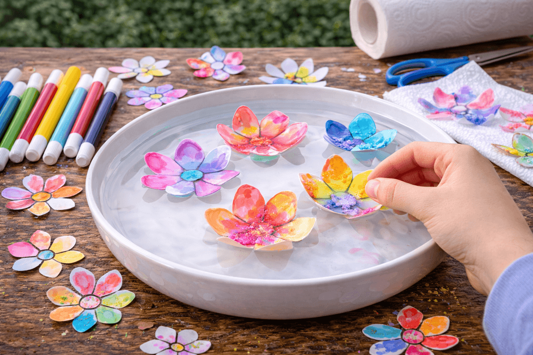 Basteln - Magisches Farbwechsel-Blumenbeet