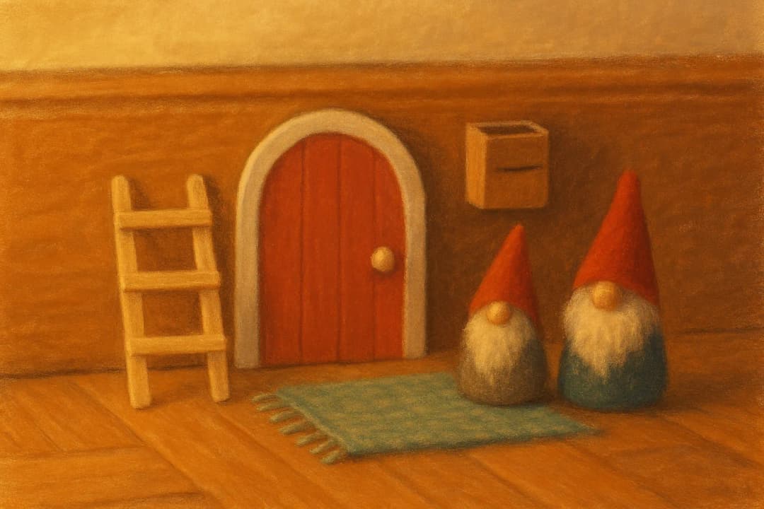 Basteln - Wichteltür basteln mit Kindern: Tür, Wichtel und Ideen für den Advent