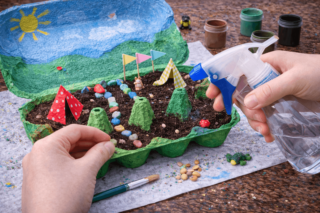 Basteln - Der Zaubergarten im Eierkarton