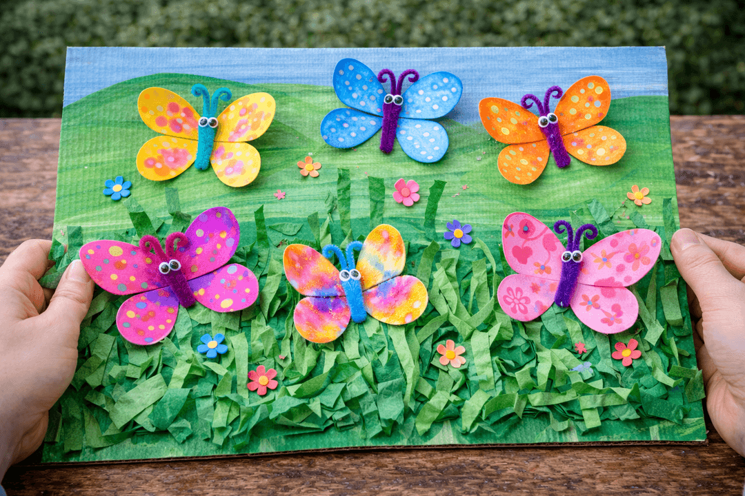 Bastelergebnis - Zauberhafter Schmetterlingsgarten
