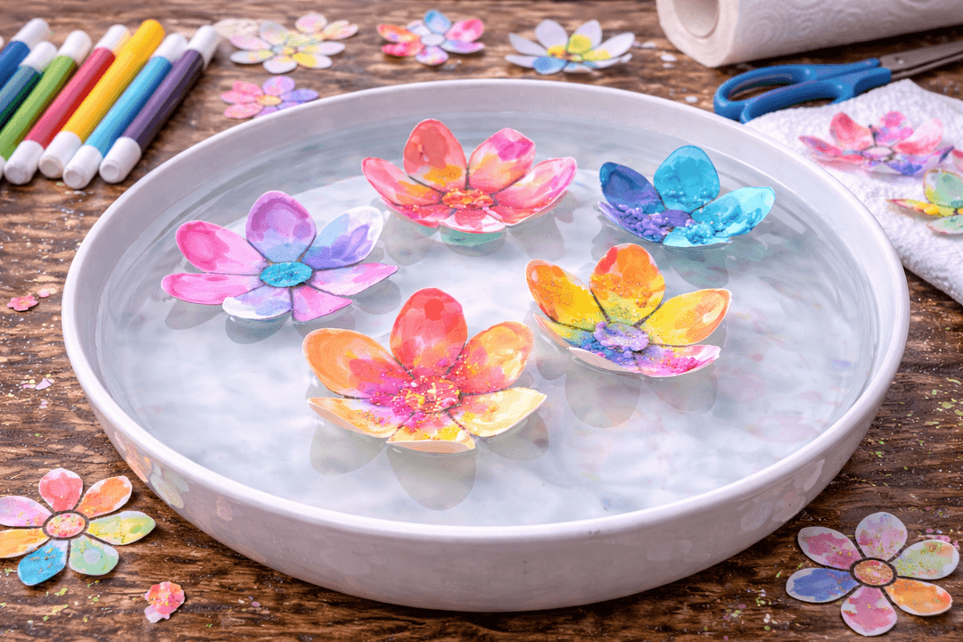 Bastelergebnis - Magisches Farbwechsel-Blumenbeet