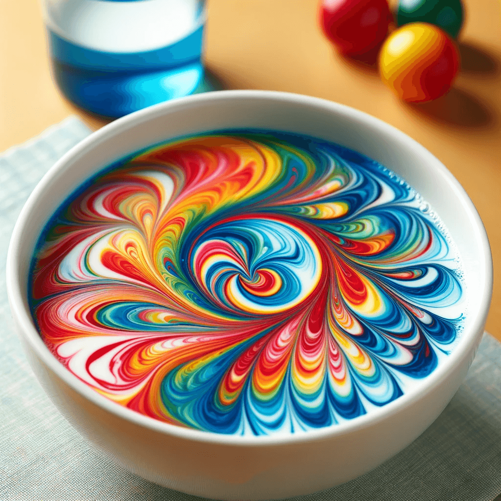 Experiment Ergebnis - Farbenfroher Milch-Zauber