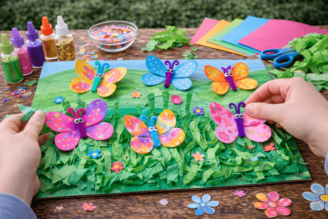 Basteln - Zauberhafter Schmetterlingsgarten