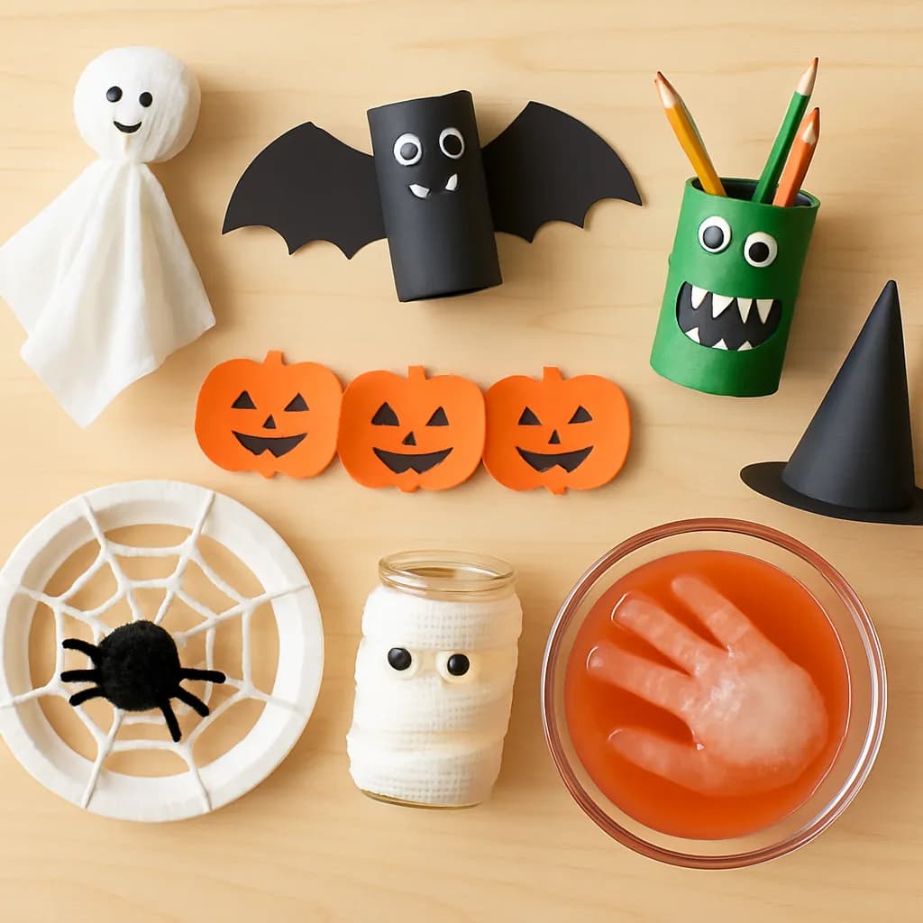 Bastelergebnis - Halloween basteln mit Kindern: 8 einfache Ideen