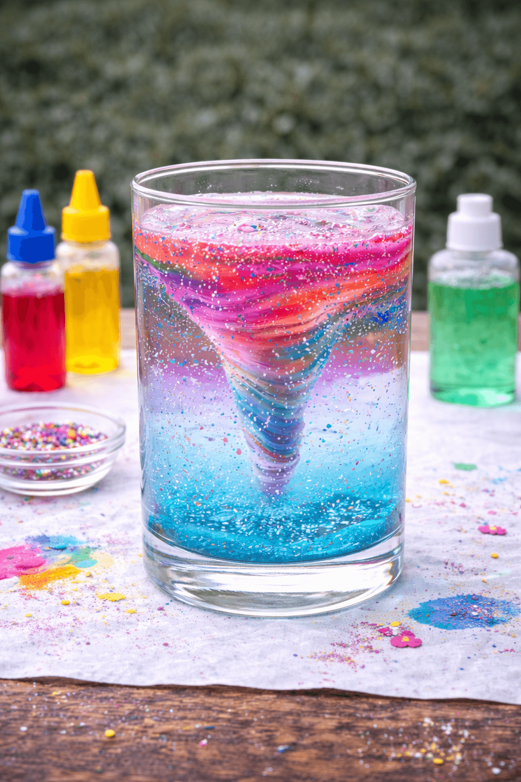 Basteln - Zauberhafter Farbensturm im Glas